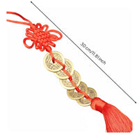 Chinese Knot Tassel Copper Wulu Five Emperor Coins Feng Shui Hanging