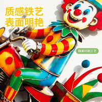 2D Metal Bicycle Clown Wind Spinner for Garden Decoration