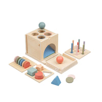 Shape Sorter with Interchangeable Boards Child-Centered Shape Sorting Cube Fine Motor Wooden Activity Cube for Classroom