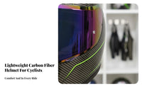 Carbon Woven Full-Coverage Helmet High-Visibility Accents Full Face Four-Season Guarding Headwear for Women, Rough Terrain Riding, Daily Commute