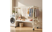 Freestanding Folding Drying Rack Space-Saving Foldable Drying Rack Portable Furniture Compact for Balcony