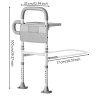 Bed Rail with Tabletop Padded Handrail Mobility Aid Non-Slip