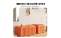 Pill-Shaped Ottoman Nordic Design Entryway Stool Multi-Functional for Homeowners