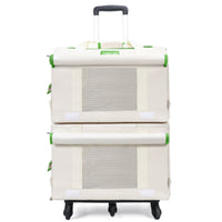 Double-Decker Pet Carrier Portable Rolling Pet Carrier Collapsible for Airport