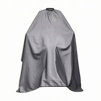Full Coverage Haircut Cape Gathered Neckline Salon Haircut Cape Shiny Material