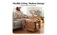 Rolling Sofa Trolley on Wheels Multi-Tier Rolling Cart Space-Saving Multifunctional for Homeowners, Small Areas, Bedroom
