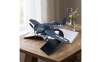 Static F4U-1 Corsair Model Highly Detailed F4U Corsair Model Authentic Diecast Fighter Jet Premium for Office Decor