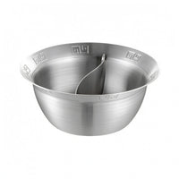 Split Hot Pot With Two Broths  Smooth  Finish Divided Stainless Steel Hot Pot Even Heating for Restaurant