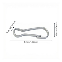 304 Stainless Steel Drapery Fastener Hook, sturdyDuty Hanging Organizer, Multi-Purpose Keychain Connector, Rust-Resistant Silver