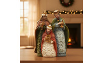 Christmas Three Wise Men Figurine Religious Three Kings Figurines Resin Wise Men Figurines Holiday for Shelf, Bookcase