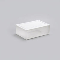 Desktop Drawers Stackable Storage Box with Dust Cover, Small Drawer Organizer for Office Supplies, PP Desk Organiser 18x27x9cm