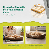 Dog Bed, Washable Non-Slip Plush Pet Mat, All-Season Comfort