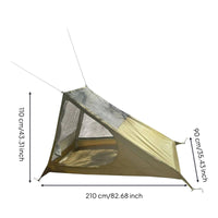 Single-Person Mesh Inner Tent No Poles Triangular Mesh Tent Compact Outdoor Gear for Camping
