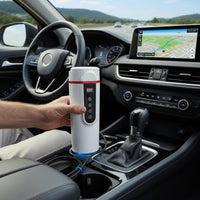 12V Car Heater Cup Temperature Control Car Heating Cup 304 Stainless Steel Heated Travel Mug for Truck Drivers