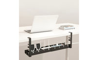Under-Desk Cable Rack Slotted Base Under Desk Cable Tray Raised Side Walls