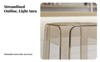 Clear High Stool Nordic design Bar Chair Molded Seat for Counter, Kitchen Island