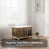 Foldable Design foldable Storage Cabinet Large Capacity foldable Box with Front Doors Secure Latch Organizing Bin Toolwithout tools Assembly for Homeowners, Apartment Dwellers, Bedroom, Living Room, Closet, Kitchen