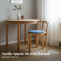 Woven Backrest Chair Nordic Design Indoor Furniture Stackable Space-Saving for Homeowners, Renters