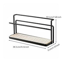 Double Layer Cup Rack Stable Frame 2 Tier Cup Organizer Rust Resistant
