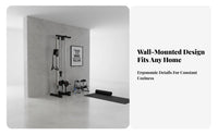 Multi-Functional Wall Mounted Pulley System Heavy Duty Steel Frame Wall Mounted Cable Station Space-Saving Home Gym LAT Pulldown Station Sturdy & Long-Lasting Structure for Fitness Enthusiasts, Bodybuilders, Athletes