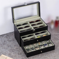Desktop Storage Box Visible Desk Organizer with Drawer Transparent for Vanity
