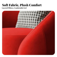 Upholstered Rotating Armchair Minimalist Design Oversized Rotating Barrel Chair Modern Aesthetic Deep Seat for Students