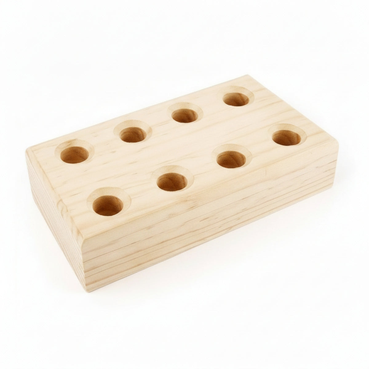 Wooden Organizer Multi-Hole Wooden Holder Compact for Craft Room