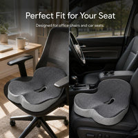 Memory Foam Seat Cushion and Backrest Combo for Office Chair Car Seat