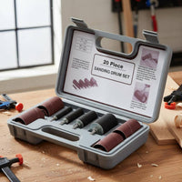 20 Pieces Sanding Drum Set Multiple Grit Sizes Rotary Tool Sanding Drums
