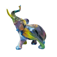 Resin Elephant Figurine Decorative Statue Compact for Office