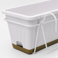 Flower Box 50 cm, Minimalist Balcony Box, Planter for Flowers and Green Plants, Thickened Modern Plastic