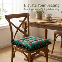 Floral Tatami Seat Cushion, Velvet Floral Ruffled Seat Cushion, Romantic Ruffled Window Seat Cushion - Image 4