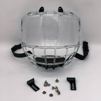 Transparent Face Visor with Grille Curved Helmet Face Guard for Sports Training