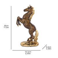 Resin Horse Statue Feng Shui Northern Equestrian Decor Hand Painted House Ornament for Office, Desk