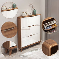 Shoe Organizer with Flip Doors Shoe Storage Cabinet Space-Saving Furniture for Entryway, Hallway, Apartment