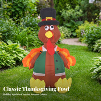 Oversized Inflatable Turkey with Top Hat | Festive Holiday Display, for Thanksgiving