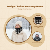 Unisex Winter Neck Warmer, Soft Knit Scarf for Casual