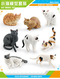 PVC Cat Figurine Set for Children's Educational Play