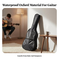 Oxford Cloth Guitar Pouch Waterproof Acoustic Guitar Gig Bag Instrument Carrier Water-Resistant Side Carry Handle for Beginners