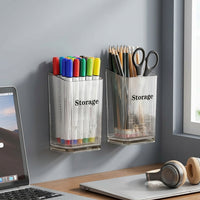 Kitchen Cutlery Organizer, Adhesive Plastic Utensil Storage, Modern Minimalist Rack with Drainage