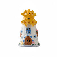 Windmills House Night Light Great Gift Idea Ceramic Windmills Lamp Decorative Powered Figurine Lamp for Girls, Women, Bedroom, Nursery