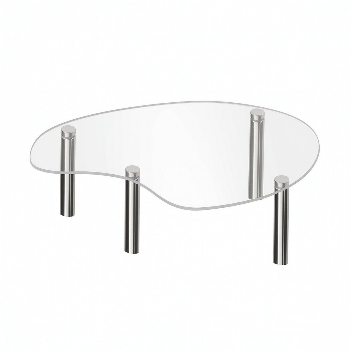 Transparent Acrylic Display Riser Elegant Display Riser with Metal Posts Wavy Dessert Stand 3mm Thick for Collectors, Bakers, Retail Shops, Weddings, Birthday Parties