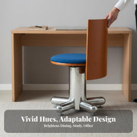 Upholstered Rotating Chair Bauhaus Inspired Indoor Furniture Versatile Vintage Design for Students, Adults, Study Room, Bedroom