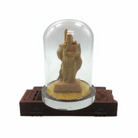 Souvenir Gift Boxwood Buddha Carving Carved Guanyin Statue for Collectors, Buddhists, Living Room, Personal Altar, Office Desk