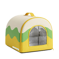 Pet House with Ice Packs Portable Cooling Cat House Indoor Cooling Cave for Cats