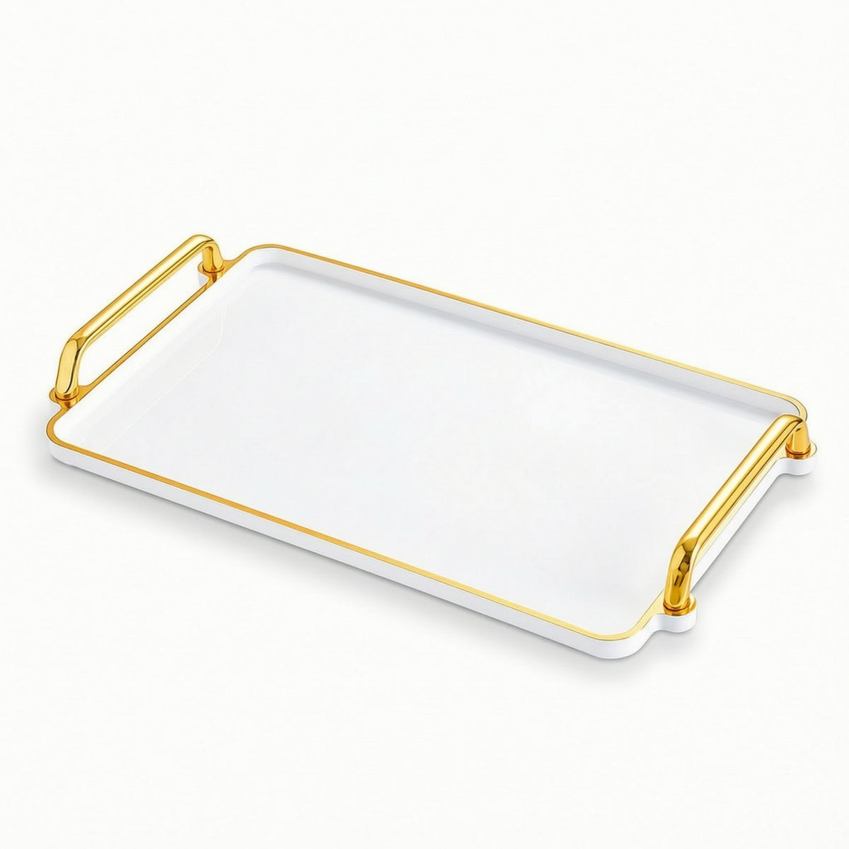 Serving Tray with Handles Easy to Clean for Coffee Table, Home Decorators, Hosts