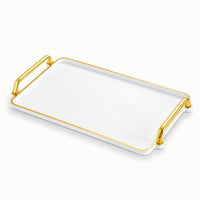 Serving Tray with Handles Easy to Clean for Coffee Table, Home Decorators, Hosts
