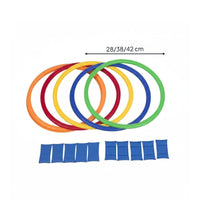 Develops Physical Skills Sensory Integration Training Rings Improves Balance & Coordination Plastic Agility Hoops Set Indoor & Outdoor Use