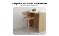 Bar Stool with supportrest Nordic Design Counter Chair Iron Frame Stable Wide Base for Restaurant