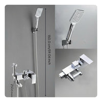 Brass rain shower set, 3 modes